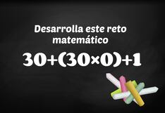 Si das el resultado en menos de 5 segundos, confirmarás tu nivel de inteligencia: ¿cuál es la respuesta de 30+(30×0)+1?