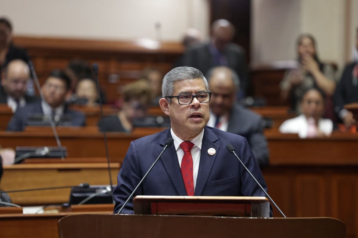 Luis Galarreta sostuvo que el Presupuesto 2027 busca enfrentar la inseguridad y cerrar brechas sociales. Foto: PCM.