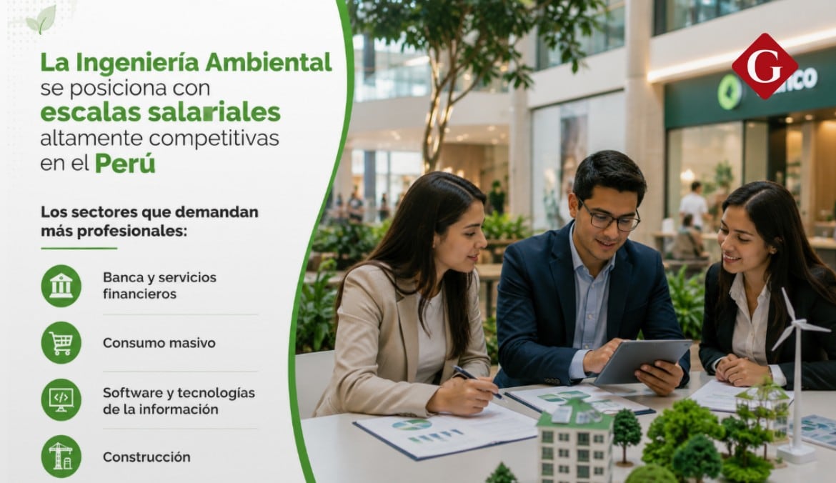 Ingeniería ambiental, escala salarial. Foto composición Diario Gestión