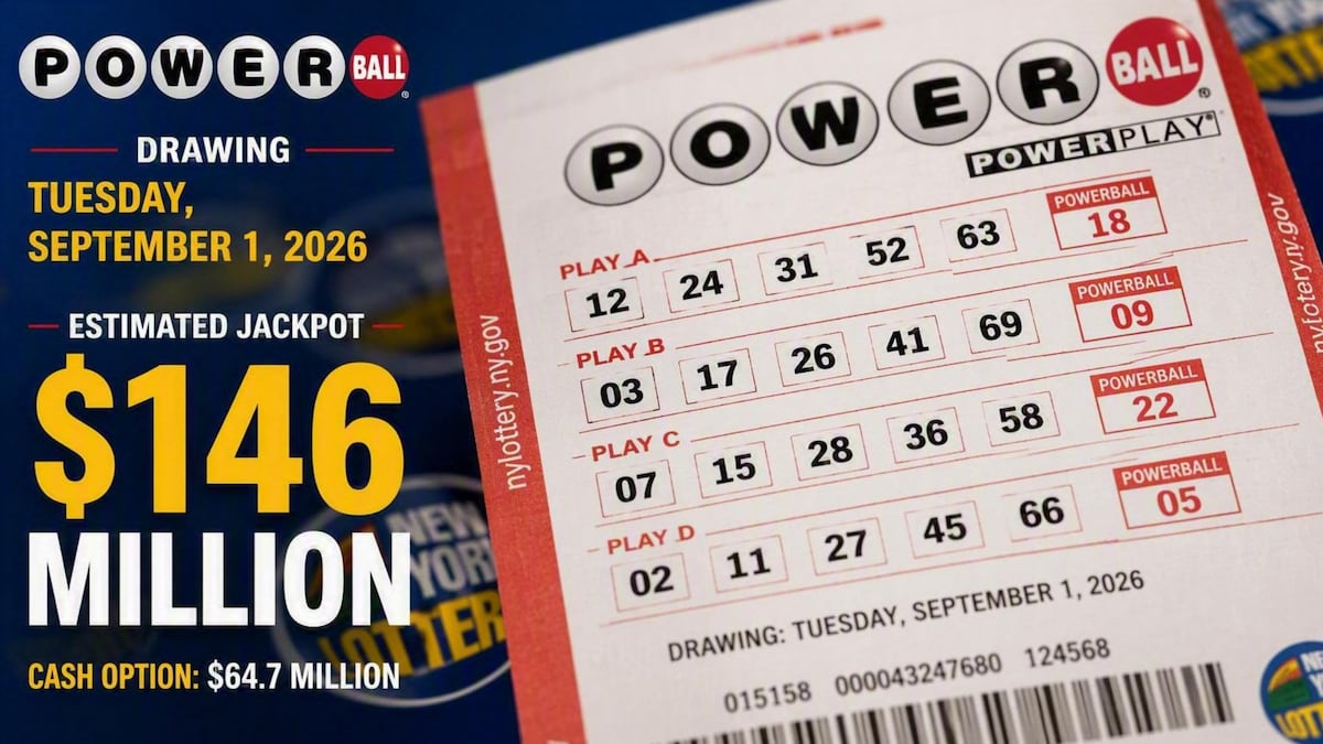 Números ganadores del Powerball: mira los resultados del sorteo jackpot del 2 de septiembre 2026 con premio mayor de 146 millones de dólares