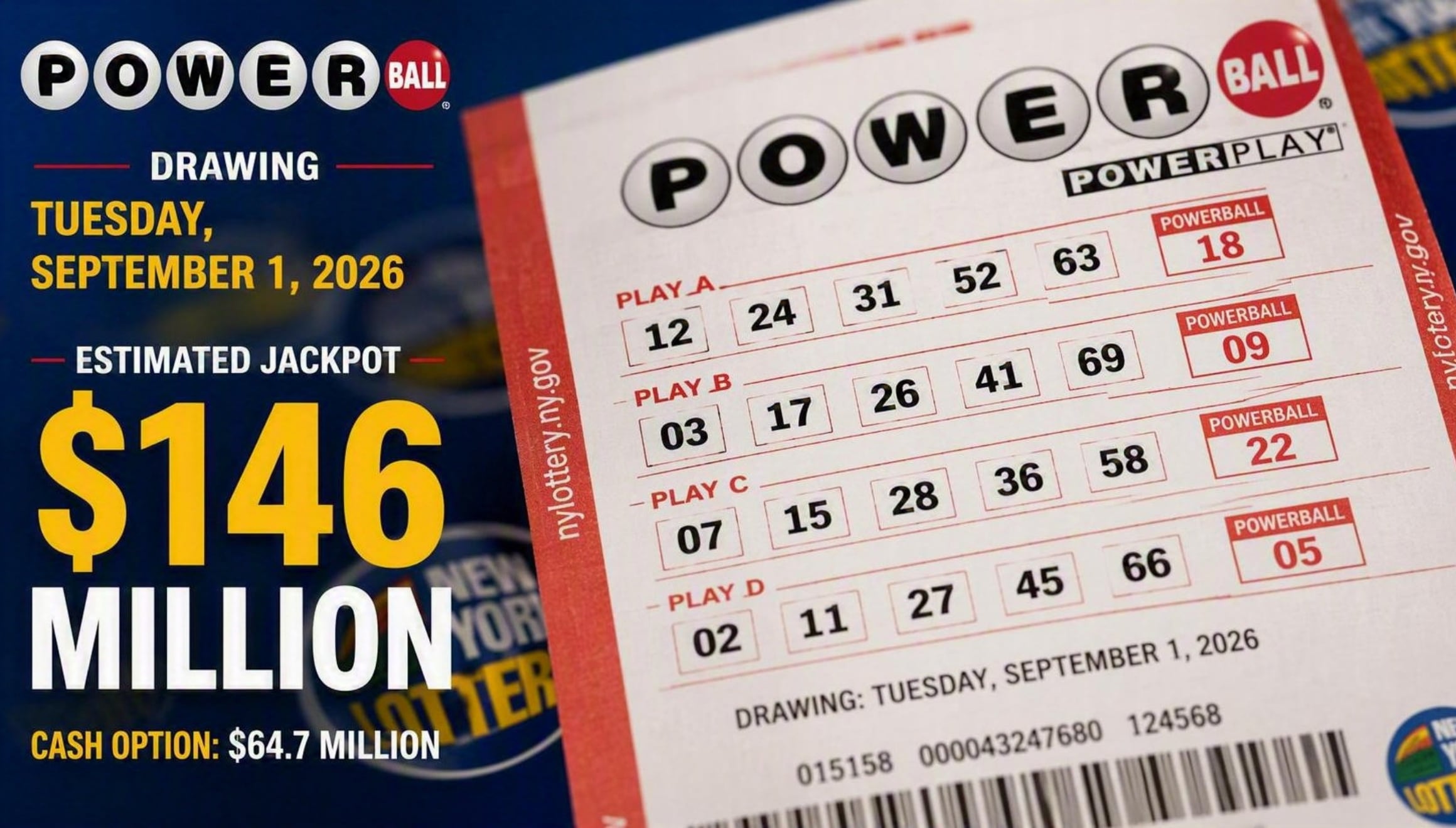 Averigua quién ganó el jackpot del Powerball de 146 millones para el sorteo de hoy, martes 1 de septiembre de 2026, en EE.UU. | Imagen referencial creada por Gestión Mix utilizando la IA de Copilot / Composición GEC