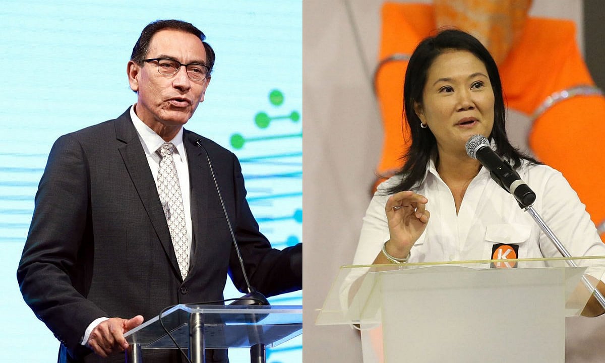 Keiko Fujimori se refirió a la sentencia de Martín Vizcarra. Foto: Andina/Difusión.