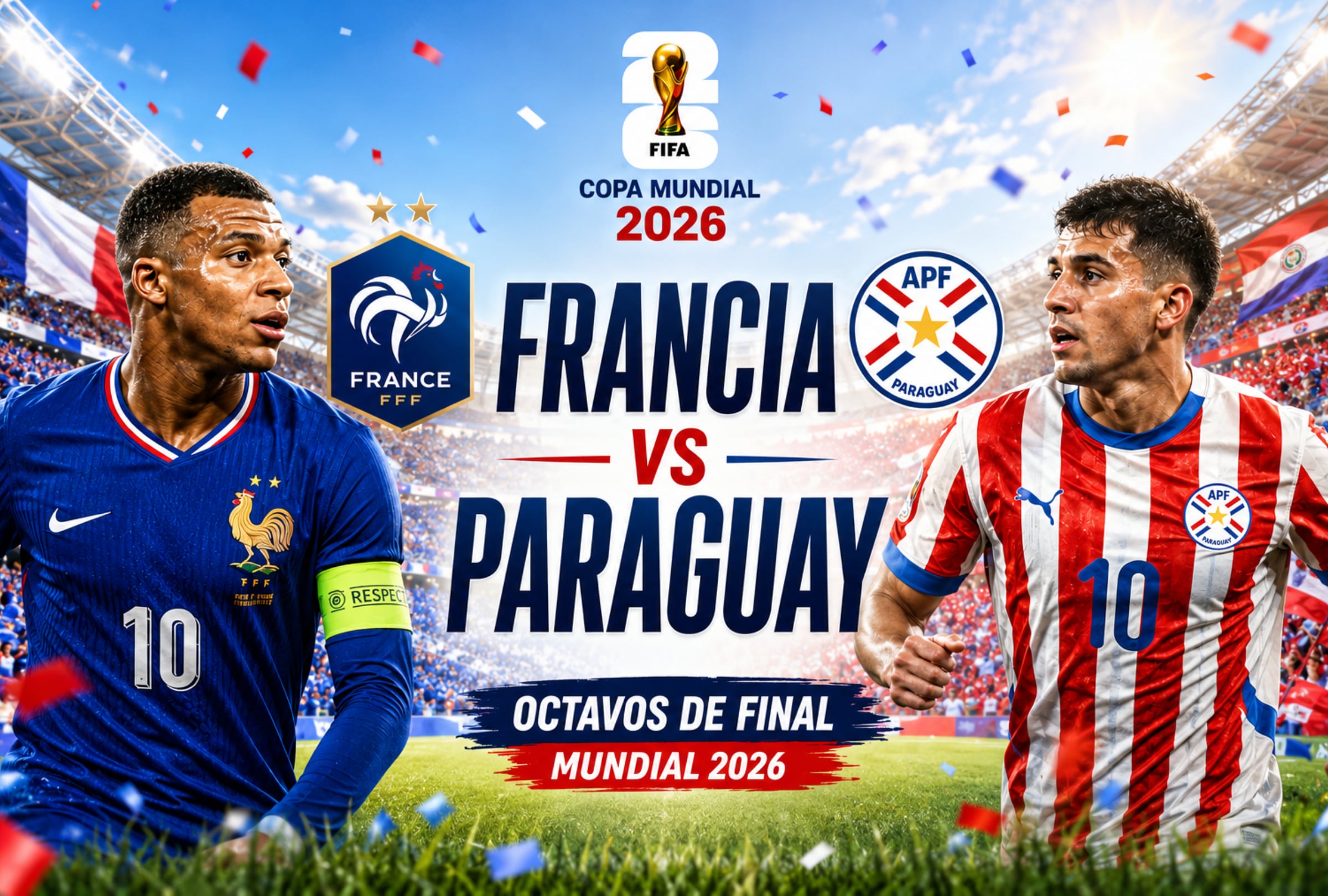 FILADELFIA, PENSILVANIA (ESTADOS UNIDOS), 04/07/2026.- Lista de canales de televisión y servicios streaming para ver el partido Francia vs. Paraguay en vivo, online y en directo hoy los octavos de final del Mundial 2026 en el Estadio Lincoln Financial Field de Filadelfia, Pensilvania. FOTO DE NOÉ YACTAYO