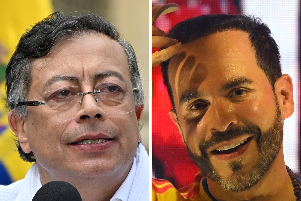 El mandatario Gustavo Petro y el presidente electo de Colombia, Abelardo de la Espriella. (Luis ACOSTA / Rodrigo BUENDIA / AFP)