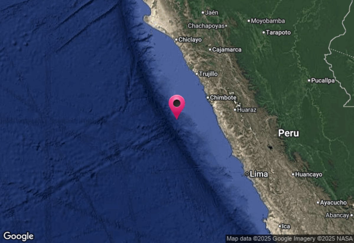 De acuerdo con el reporte oficial, el epicentro del temblor fue a 67 kilómetros al oeste de Pisco, región Ica. Foto: Dirección de Hidrografía y Navegación de la Marina de Guerra del Perú.