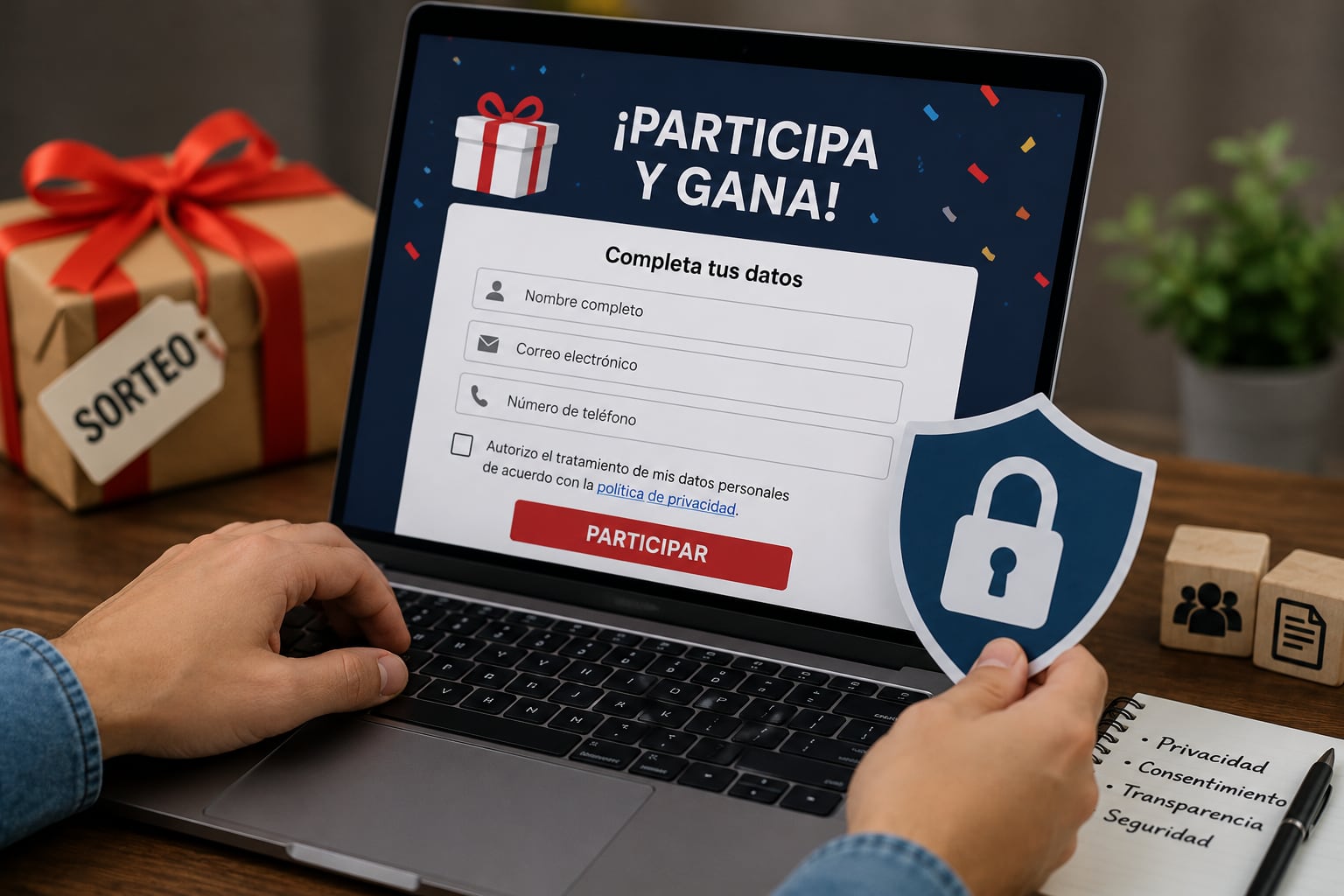 Las reglas detrás de los sorteos: qué pueden hacer las empresas con tus datos personales | Foto: Generada con IA - ChatGPT
