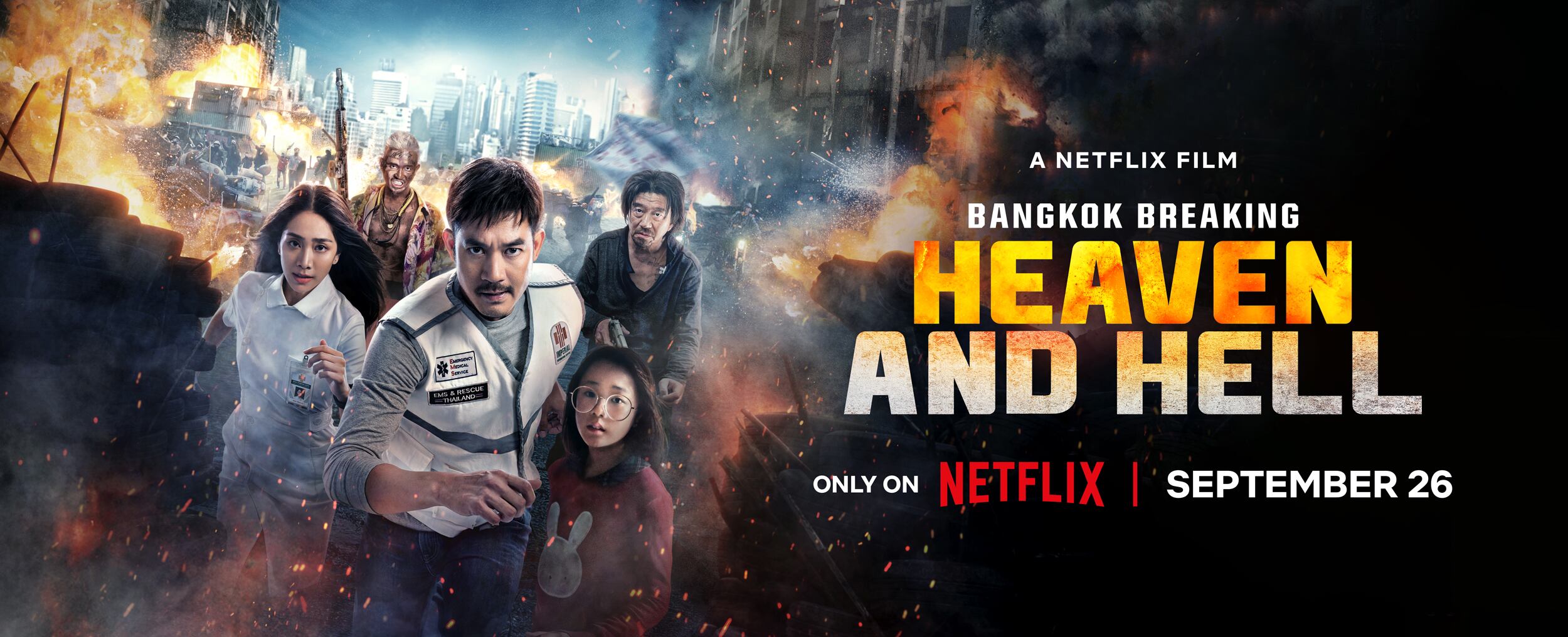 Imagen promocional de "Corrupción en Bangkok: Entre el cielo y el infierno", película del director Kongkiat Khomsiri que se desarrolla a lo largo de 147 minutos de metraje (Foto: Netflix)