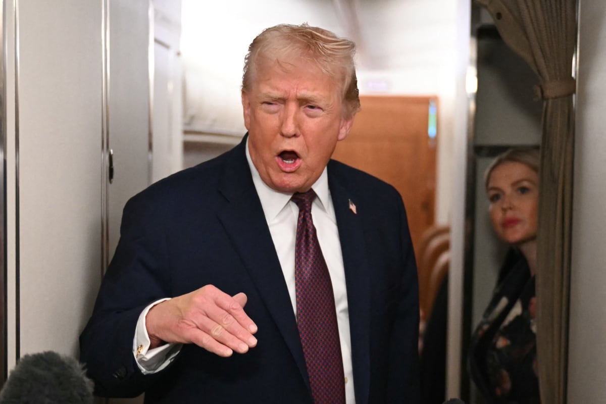 Trump afirmó el domingo que su administración estaba trabajando en conjunto con la líder interina de Venezuela, Delcy Rodríguez, y que estaría dispuesto a reunirse con ella.
(Foto: ANDREW CABALLERO-REYNOLDS / AFP)