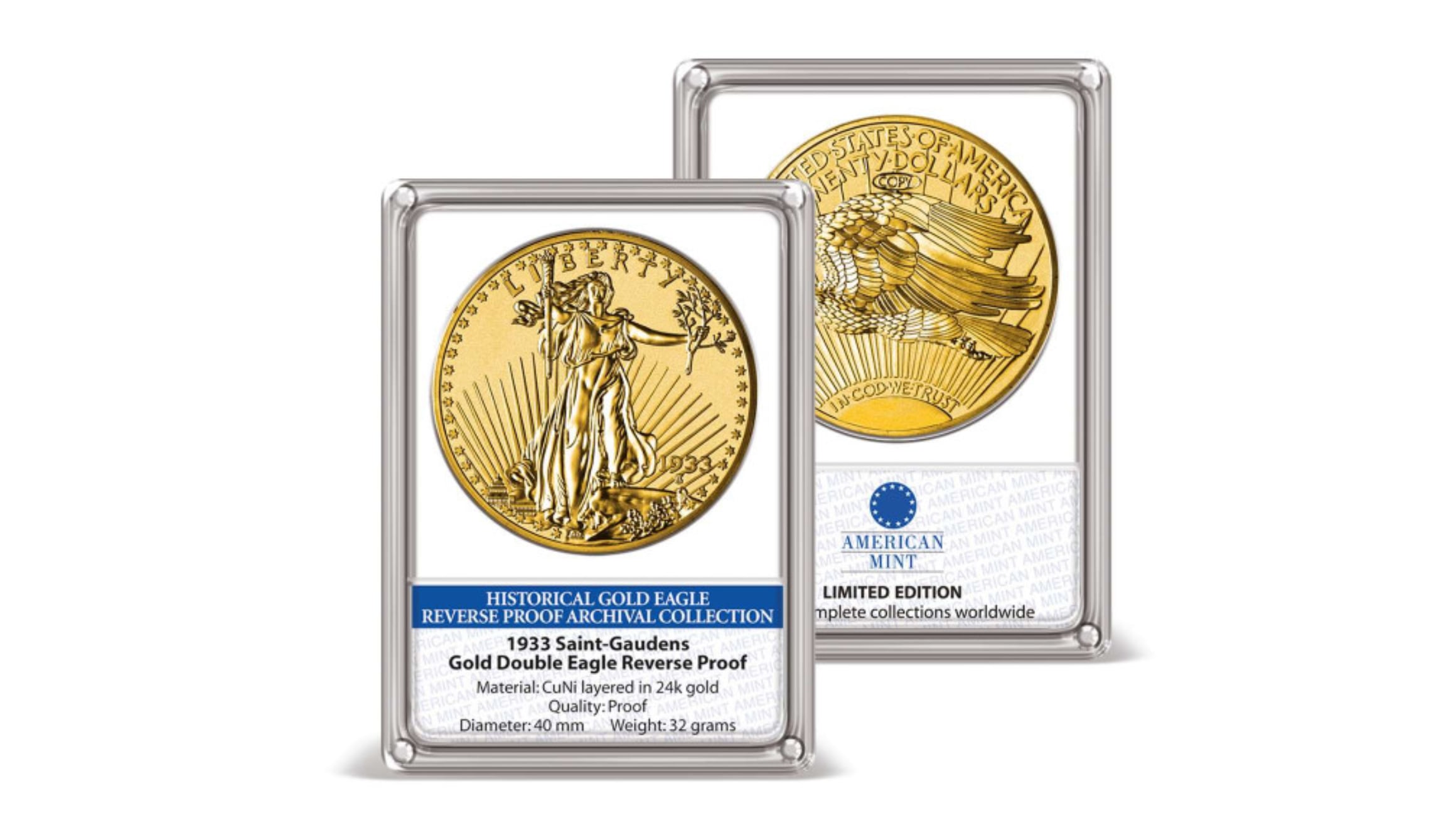 La Double Eagle 1933 de 20 dólares es la moneda más cara del mundo (Foto: American Mint)