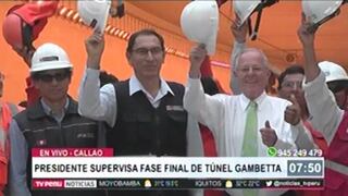 PPK y Vizcarra supervisan túnel de avenida Gambetta: marcha blanca empieza en marzo