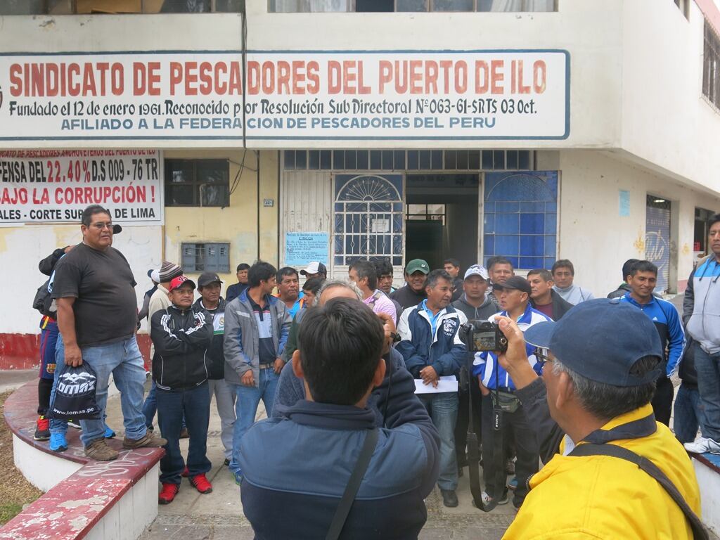 Pescadores industriales anuncian movilización hacia el Congreso para solicitar cambios en la Ley de Extinción de Dominio. Foto: GEC.