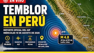 Temblor en Perú EN VIVO hoy, 19 de agosto 2026: hora exacta, magnitud y dónde fue el epicentro del último sismo, según IGP