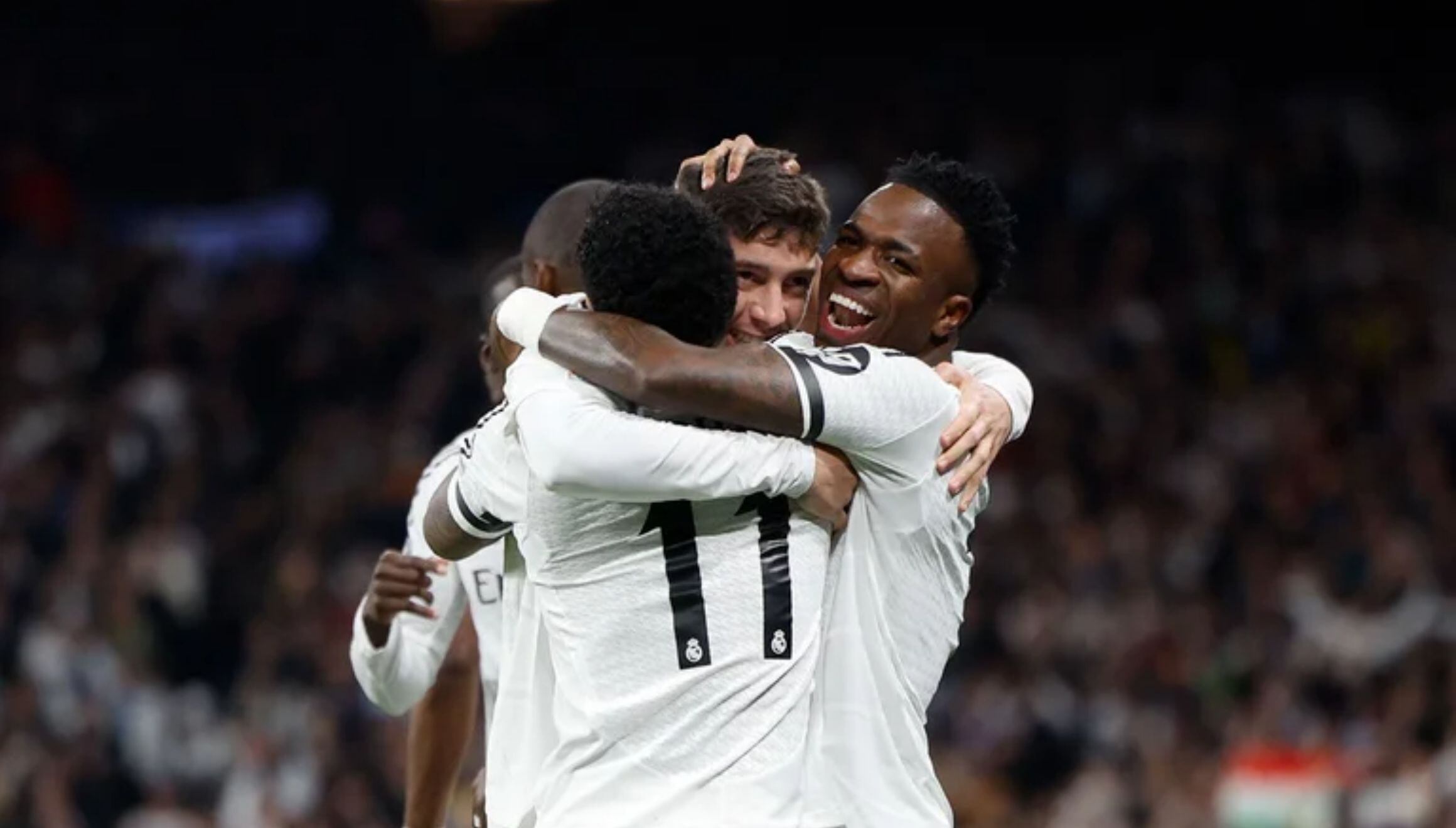 Real Madrid se llevó el derbi madrileño al derrotar 2-1 al Atlético de Madrid por la ida de los octavos de final de la UEFA Champions League 2024-25. | Crédito: realmadrid.com