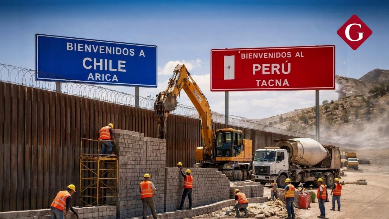 El plan contempla muros de hasta cinco metros de altura y zanjas de unos tres metros de profundidad a lo largo de más de 520 km en la frontera norte (con Perú y Bolivia). Foto composición Gestión - ChatGPT