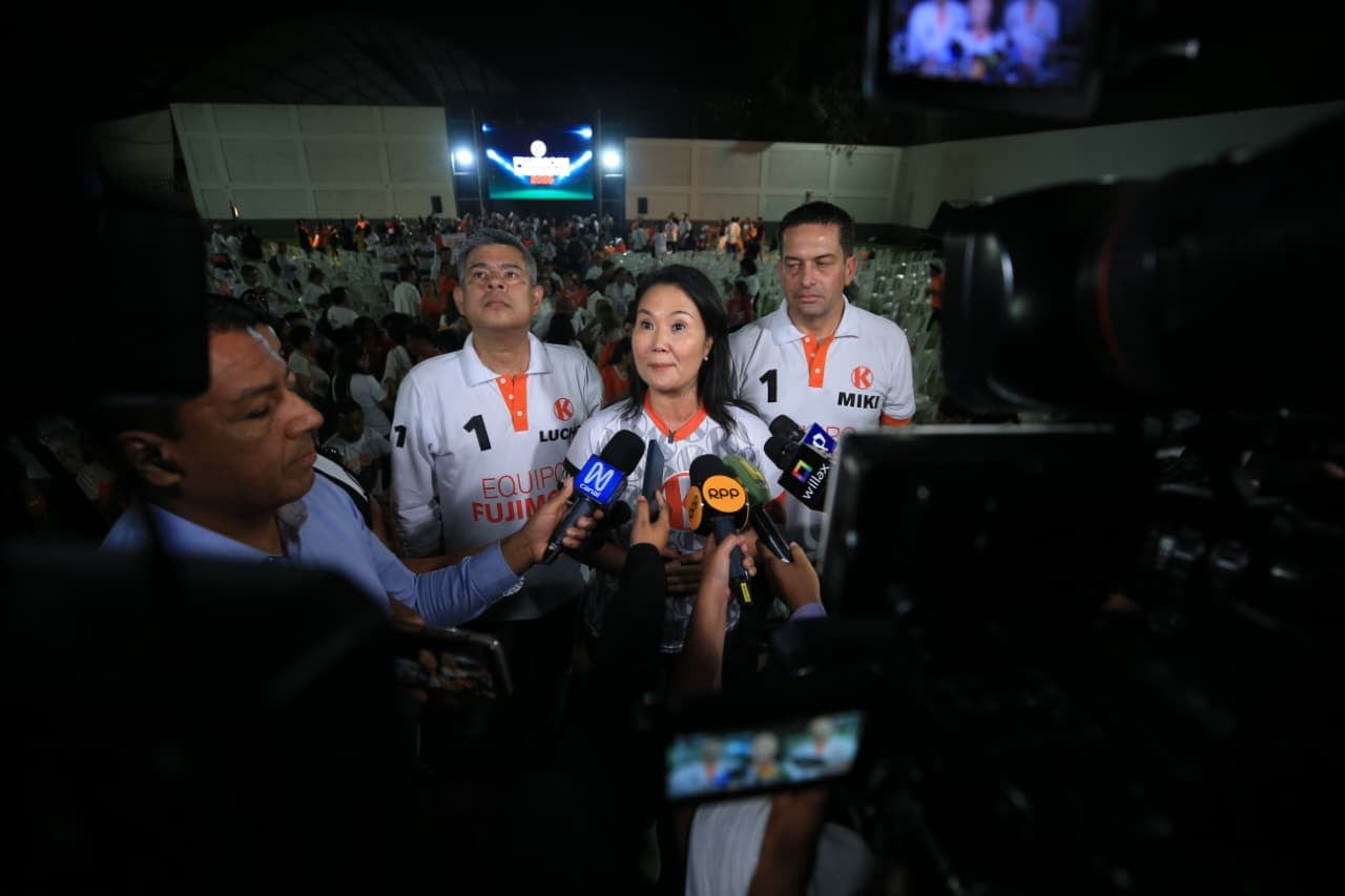 Keiko Fujimori volvió a defender a la continuidad de José Jerí en la Presidencia de la República. (Foto: Cesar Bueno / @photo.gec)