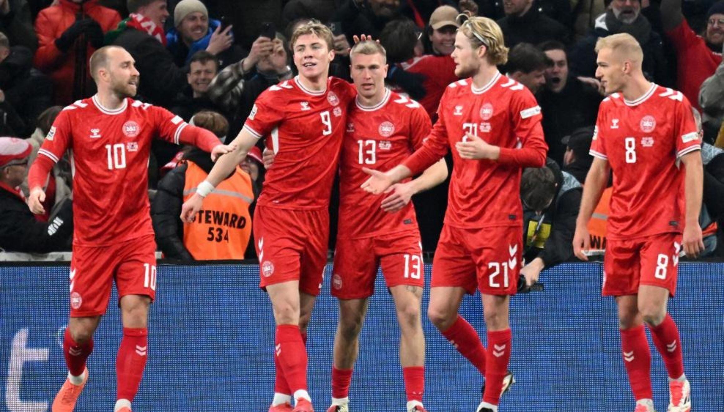 Dinamarca se impuso a Portugal por la mínima diferecia en la ida de los cuartos de final de la Liga de Naciones de la UEFA. | Crédito: uefa.com