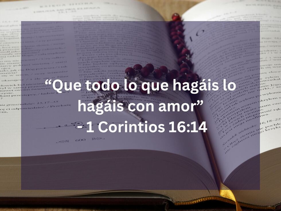 "Que todo lo que hagáis lo hagáis con amor" - 1 Corintios 16:14. | Crédito: Foto de Pixabay / Composición Mix