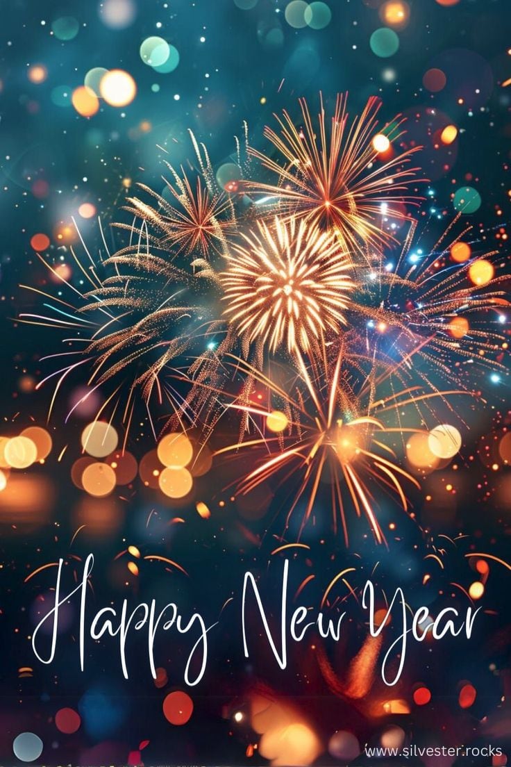 Comparte alguna de estas 30 tarjetas para celebrar un Feliz Año Nuevo 2025 y dedícale alguna con mensajes bonitos, cortos y originales. (Foto: Pinterest.com)