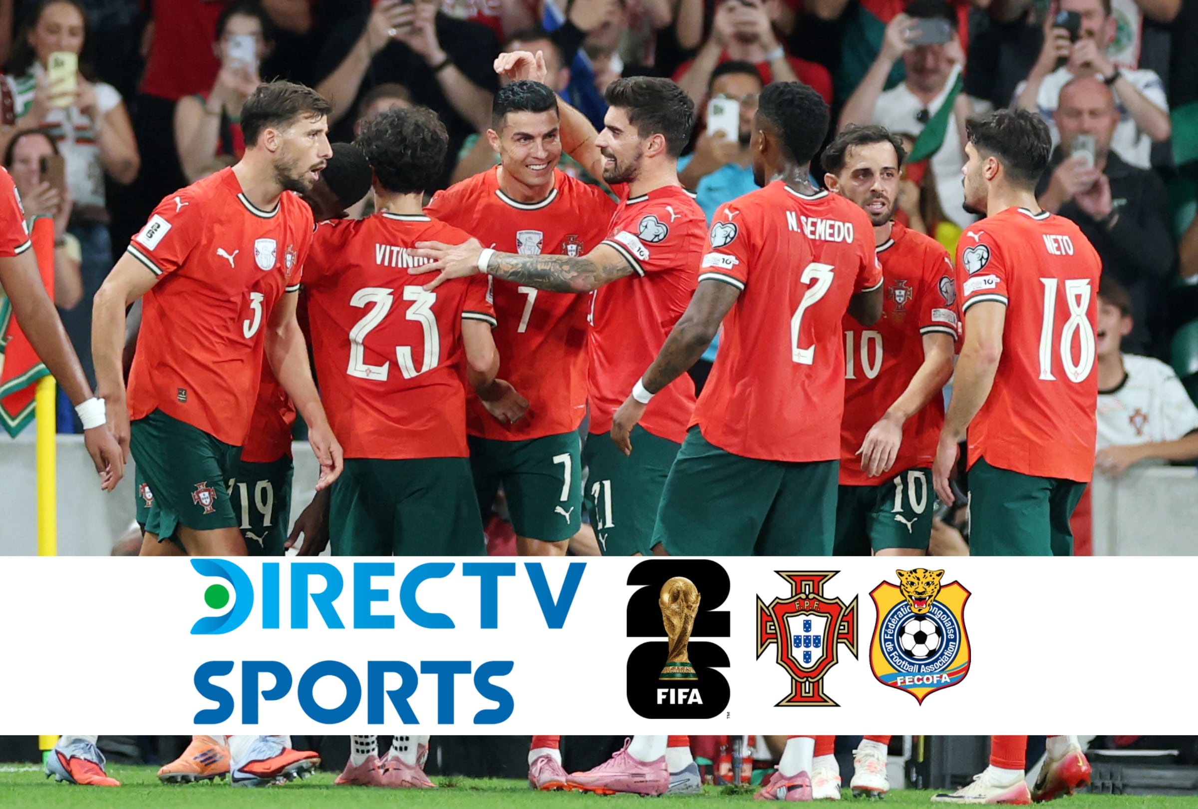 DIRECTV transmitió el partido Portugal vs. RD Congo por el Mundial 2026. FOTO PATRICIA DE MELO MOREIRA PARA AFP