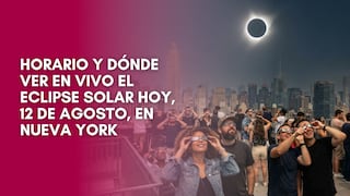 Horario y dónde ver el eclipse solar hoy 12 de agosto en Nueva York