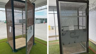 Migrantes en prisión de Trump estaban en celdas del tamaño de una cabina telefónica
