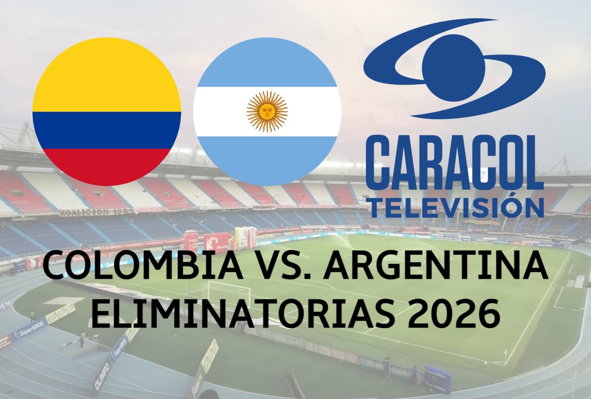 Cobertura oficial de GOL Caracol Televisión partido ver Colombia vs. Argentina por la Jornada 8 de Eliminatorias 2026. (Foto: Composición Mix)