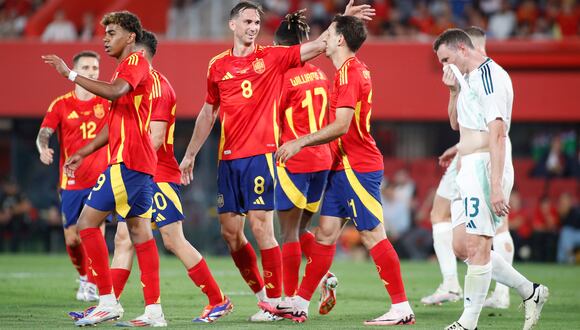España goleó a Irlanda del Norte (5-1) antes de la Eurocopa-2024.