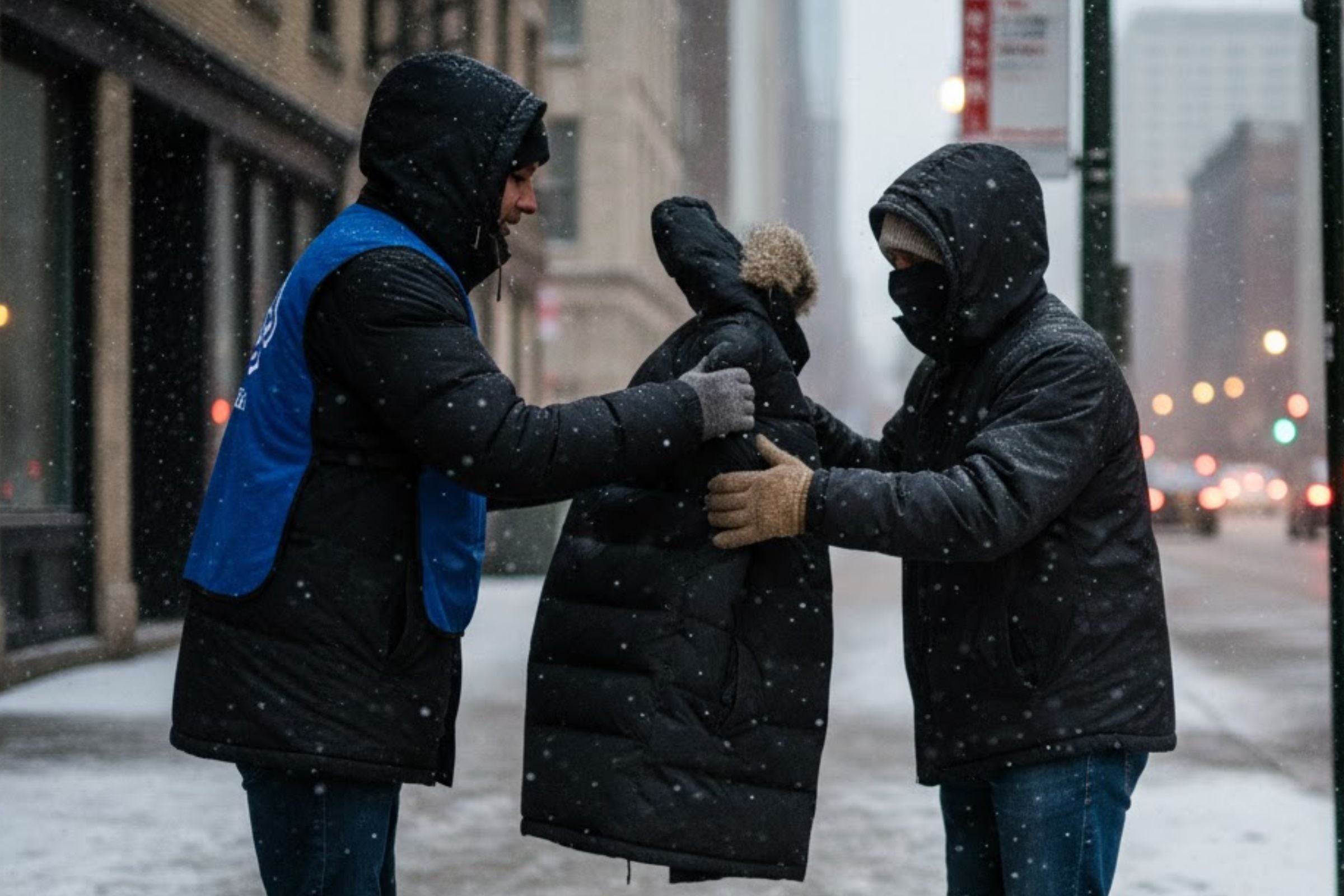 Ante las temperaturas bajas y nevadas en Chicago, es necesario usar ropa abrigadora. (Crédito: Imagen creada por El Comercio MAG usando la IA de 'Gemini')
