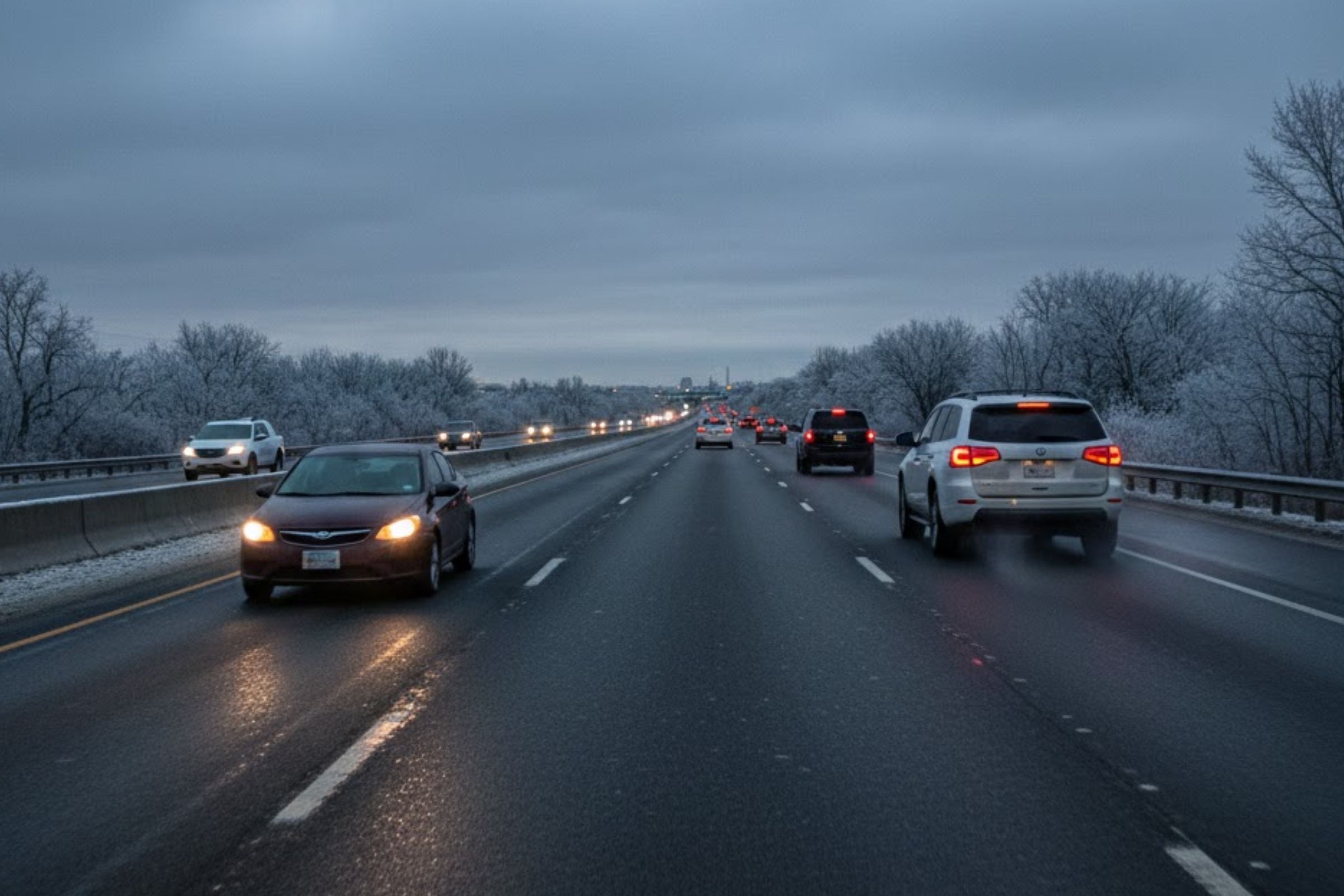 Es una condición que suele ocasionar muchos accidentes de tránsito en Estados Unidos durante la época invernal. (Crédito: Imagen creada por El Comercio MAG usando la IA de 'Gemini')
