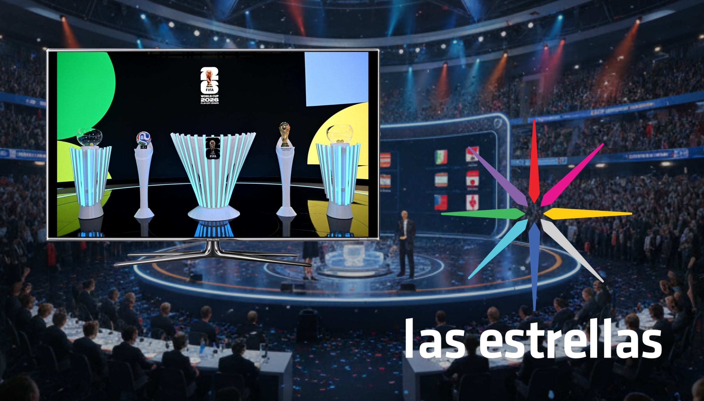 Sigue el sorteo del Mundial de Fútbol FIFA 2026 por Canal Las Estrellas EN VIVO y GRATIS. Entérate dónde ver la transmisión por TV abierta y online desde México. | Crédito: Imagen creada por Gestión Mix usando la IA de Gemini / Composición GEC