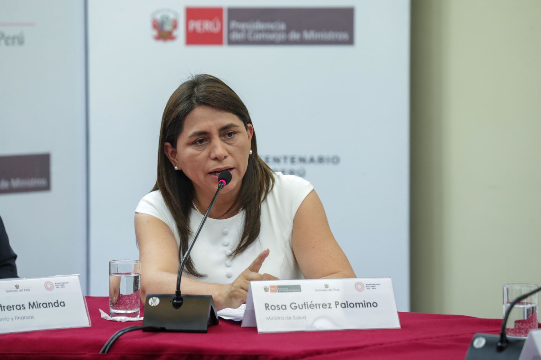 Piden que ministra de Salud, Rosa Gutiérrez, acuda hoy al Congreso. Foto: Minsa
