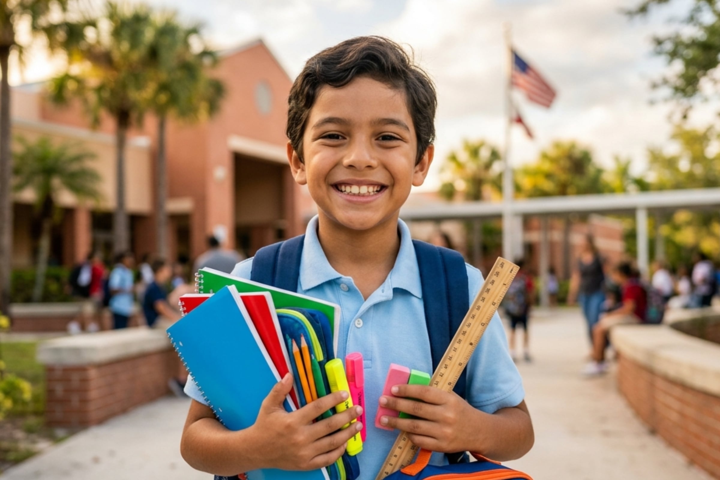 Padres y escolares en Florida pueden aprovechar un mes de entero sin impuestos en algunos útiles para la escuela (Foto: Imagen creada por El Comercio MAG usando Gemini)