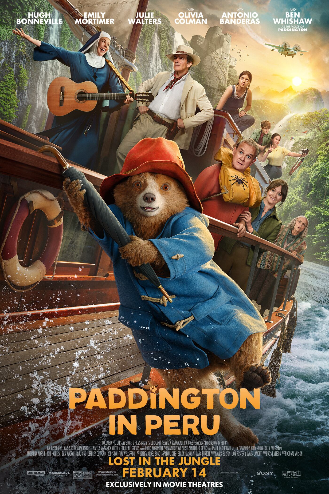 El póster de "Paddington en Perú", película en la que Paddington y la familia Brown visitan a la tía Lucy en Perú. Sin embargo, un misterio los envía a la selva amazónica y a las montañas peruanas (Foto: Studiocanal)