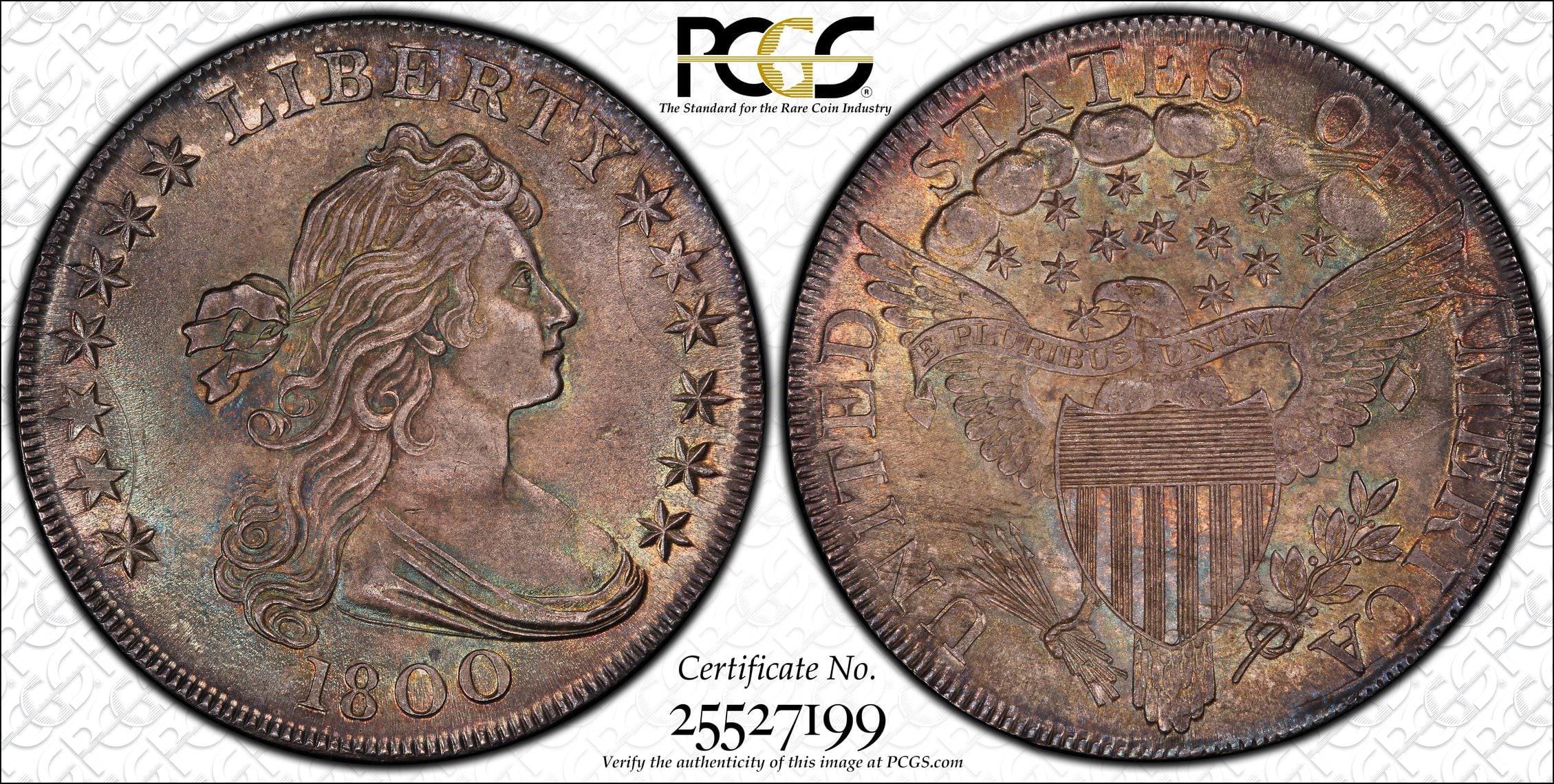 La 1800 Draped Bust Dollar puede valer hasta 300 mil dólares en el mercado de coleccionistas (Foto: PCGS)