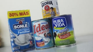 Indecopi sanciona a Gloria, Laive y Nestlé por vender como leche productos que no lo eran