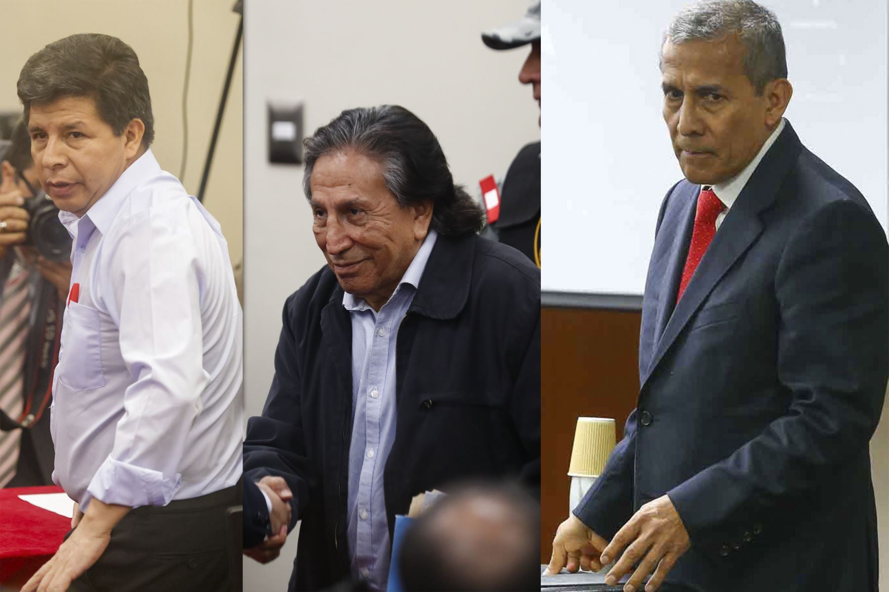 Pedro Castillo, Alejandro Toledo y Ollanta Humala. (Foto: Andina)