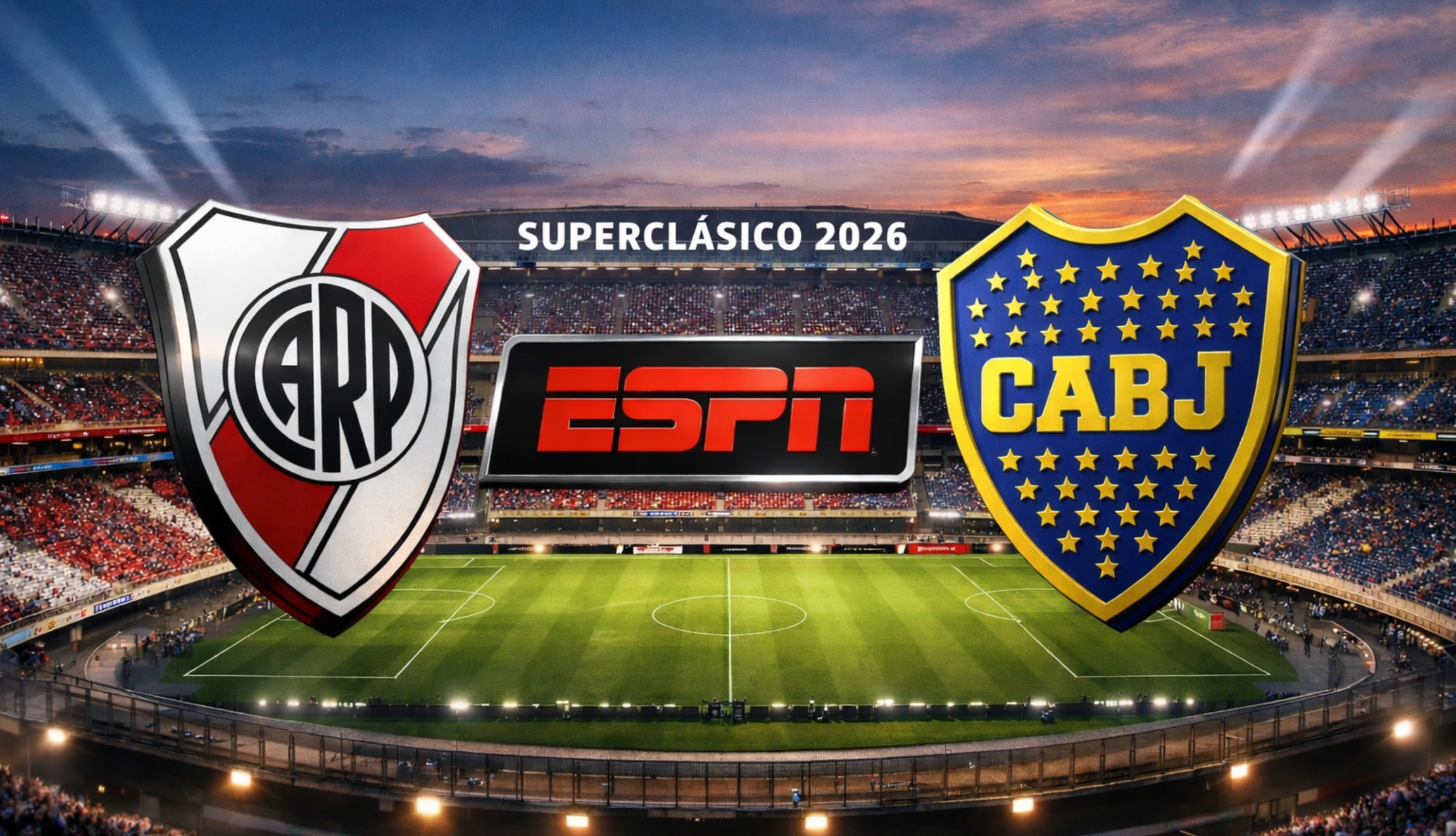 Señal de ESPN para ver el partido de River vs. Boca en directo, este domingo 19 de abril por el Superclásico 2026 de la Jornada 15 de la Liga Argentina. (Foto: Imagen creada por Gestión Mix utilizando la IA de Gemini)