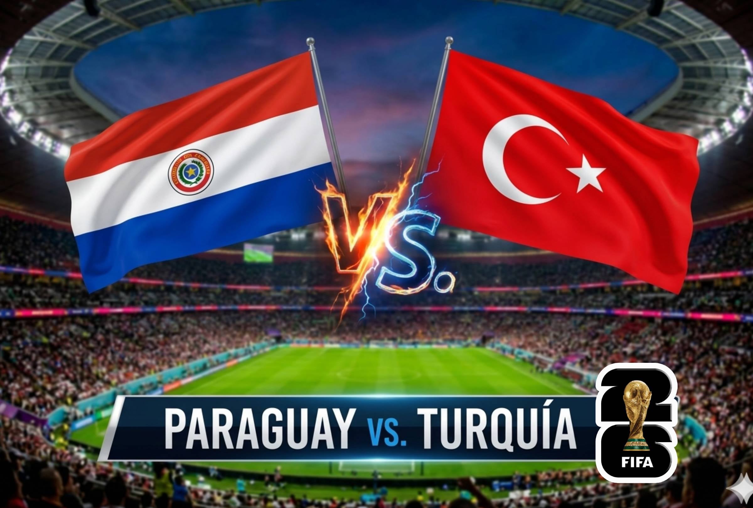 San Francisco, Santa Clara (ESTADOS UNIDOS), 19/06/2026.- Horarios y canales para ver en vivo el partido Turquía vs. Paraguay en Texas, California y Florida este viernes 19 de junio por la Jornada 2 del grupo D del Mundial 2026 en el Estadio Bahía de San Francisco. Imagen creada por Gemini.