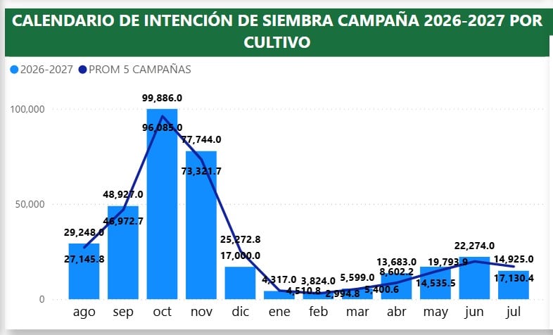 Expectativa para la siembra de papa para la campaña 2026-2027. | Fuente: ENIS 2026-2027