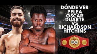 ¿Dónde puedes ver esta noche Óscar Duarte — Richardson Hitchins EN VIVO EN DIRECTO por boxeo en The Ring? Horarios y canales TV online