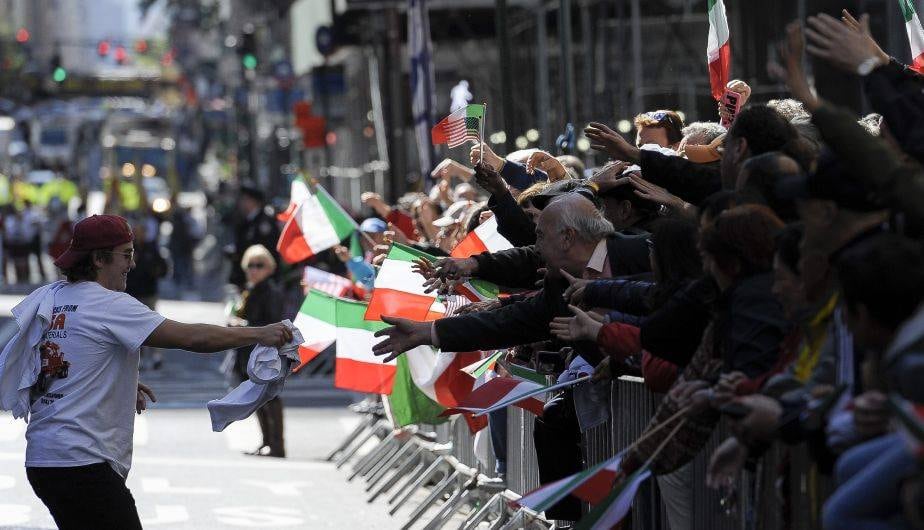 Comunidad italiana en Estados Unidos festeja en el Columbus day (EFE)