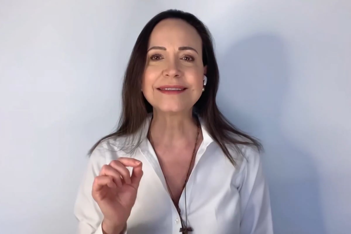 La líder opositora de Venezuela, María Corina Machado, en un video compartido en redes sociales, el 4 de diciembre de 2025. (Captura de video)