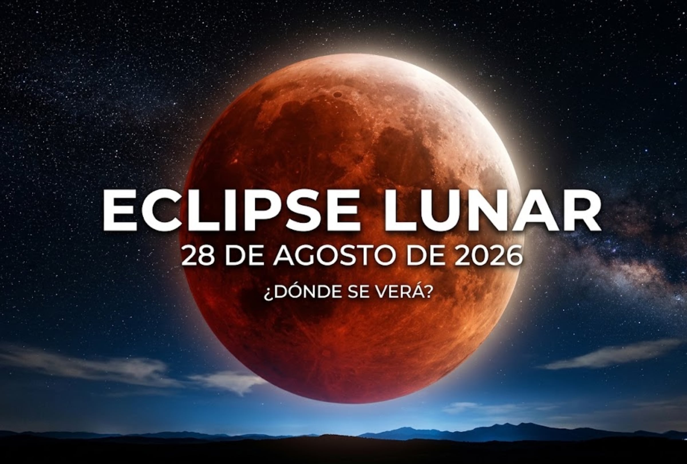 Revisa el mapa de visibilidad y dónde se verá el eclipse lunar parcial que se realizará entre el 27 y 28 de agosto. Un evento importante para la astronomía. FOTO: Imagen creada por la IA de Gemini.