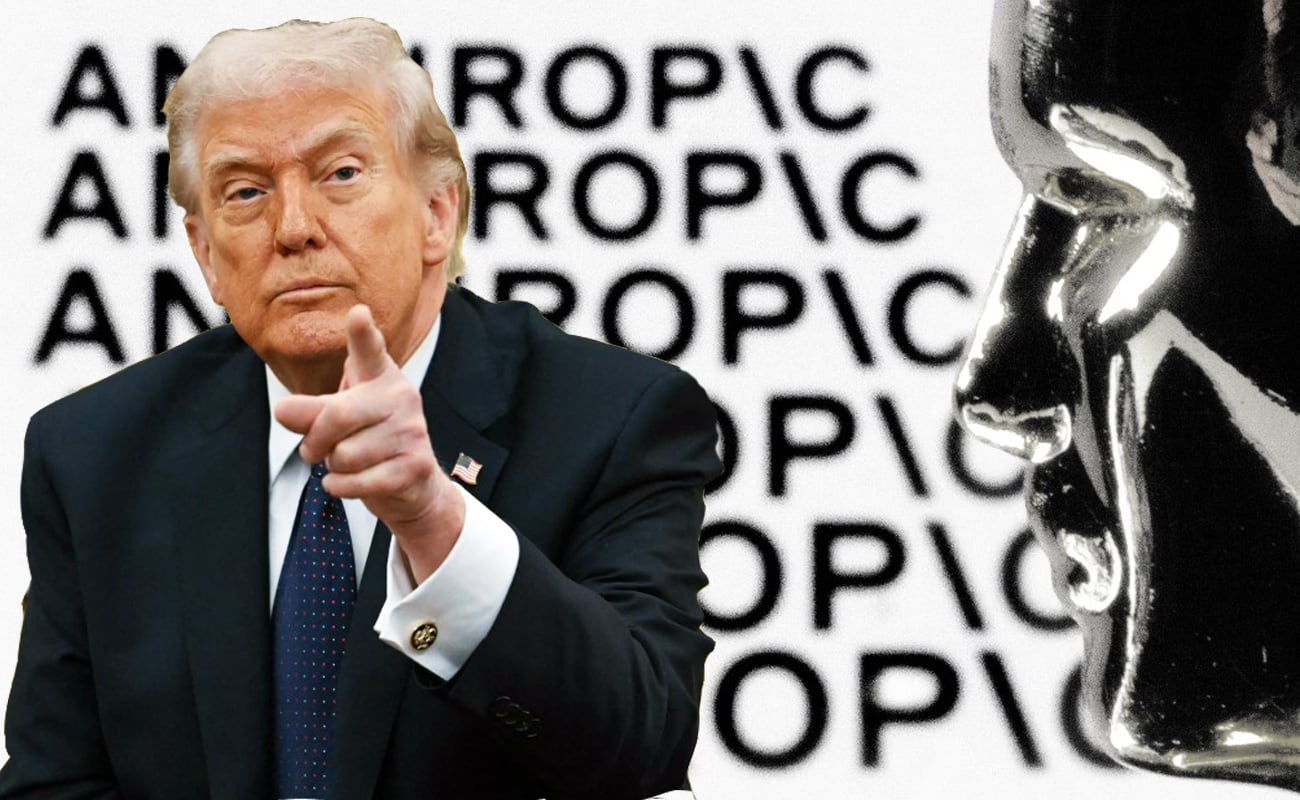 Donald Trump vs. Anthropic. (Fotos: AFP)