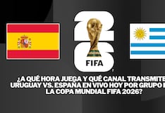 ¿A qué hora juega y qué canal transmiten Uruguay vs. España por el Mundial 2026?