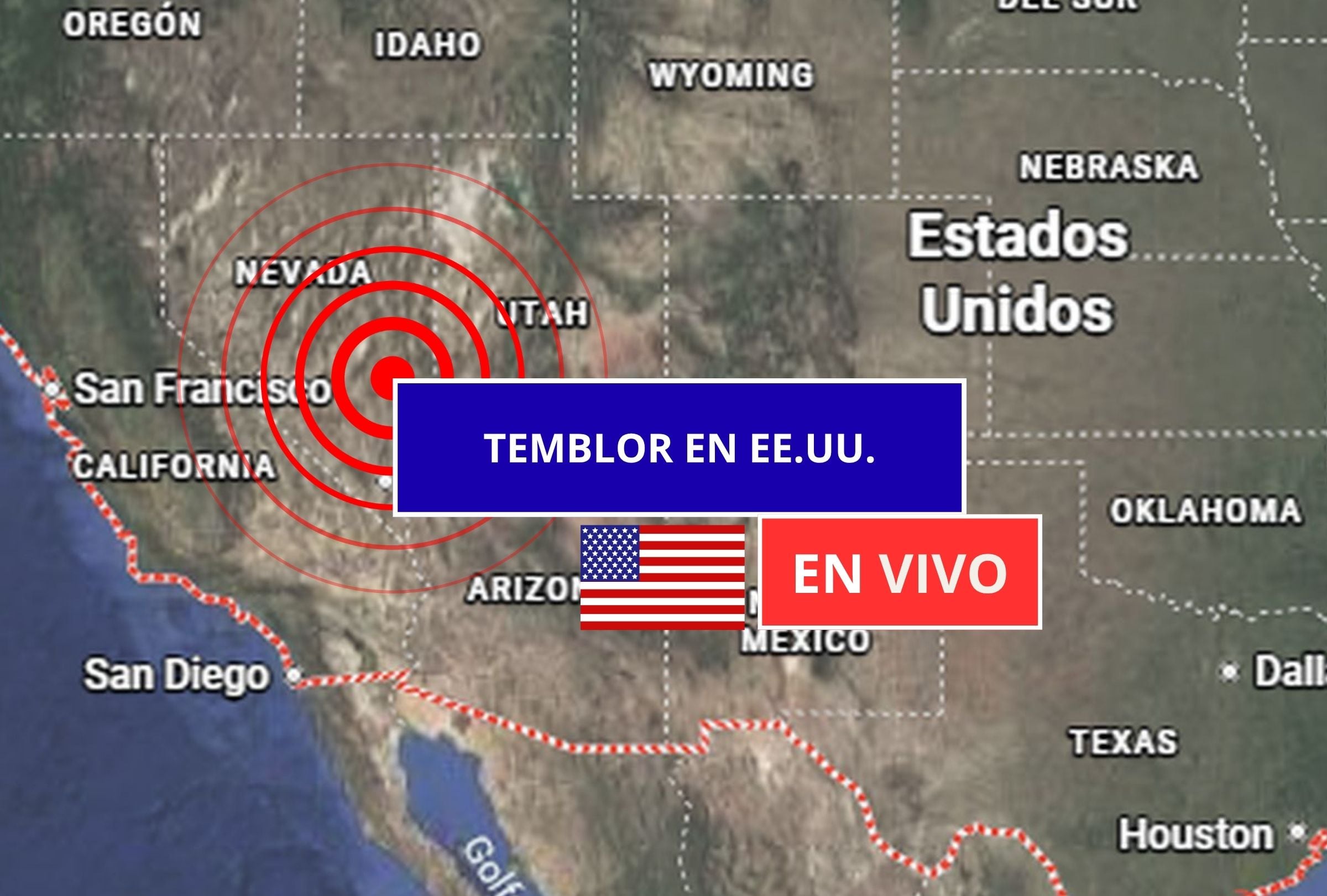 Sigue el reporte oficial del Servicio Geológico de Estados Unidos (USGS, por sus siglas en inglés) sobre los últimos temblores registrados en EE.UU. hoy, 11 de mayo de 2026. (Imagen creada con foto de Google Maps para Gestión Mix)
