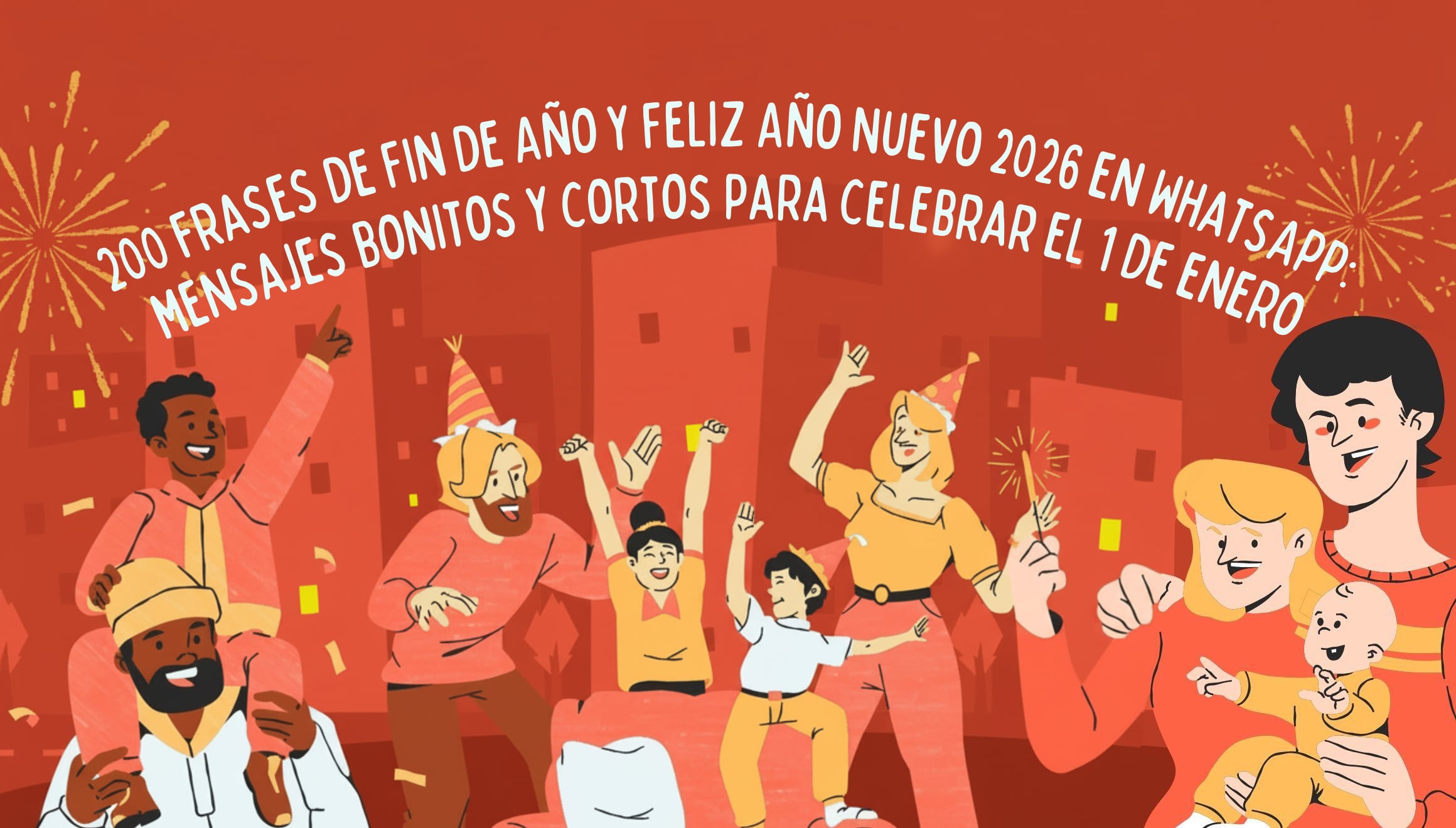 Celebra el 1 de enero con estilo. Aquí tienes 200 frases de Fin de Año y Feliz Año Nuevo 2026 para WhatsApp. Mensajes cortos y emotivos para desear lo mejor a quienes más quieres en este inicio de año. | Crédito: Canva / Composición Mix