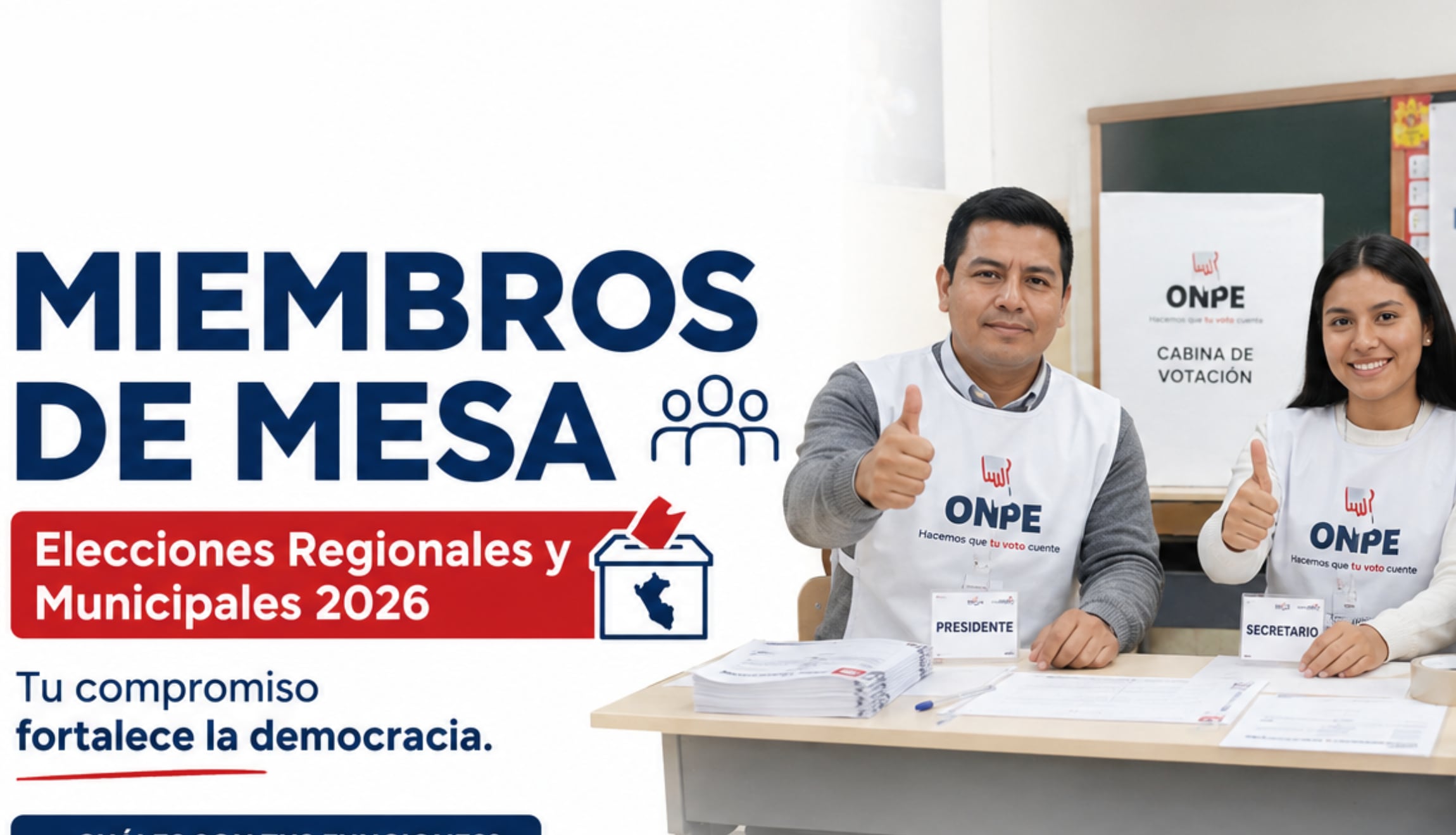 Revisa con tu DNI si eres elegido miembro de mesa para las Elecciones Regionales y Municipales del 4 de octubre de 2026. (Foto: Imagen creada por Gestión Mix utilizando la IA de Chat GPT)