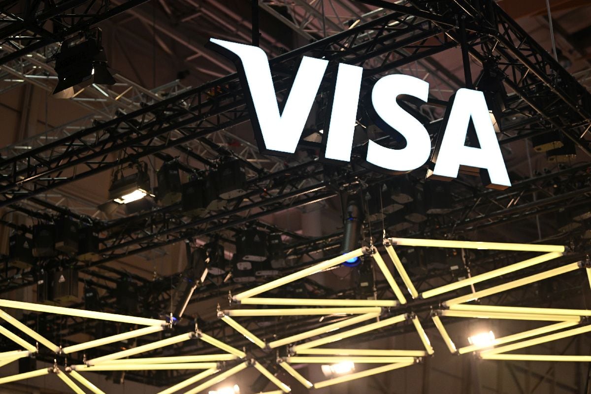 Logotipo de Visa Inc. en la Cumbre Web de Lisboa, Portugal, el martes 12 de noviembre de 2024.
