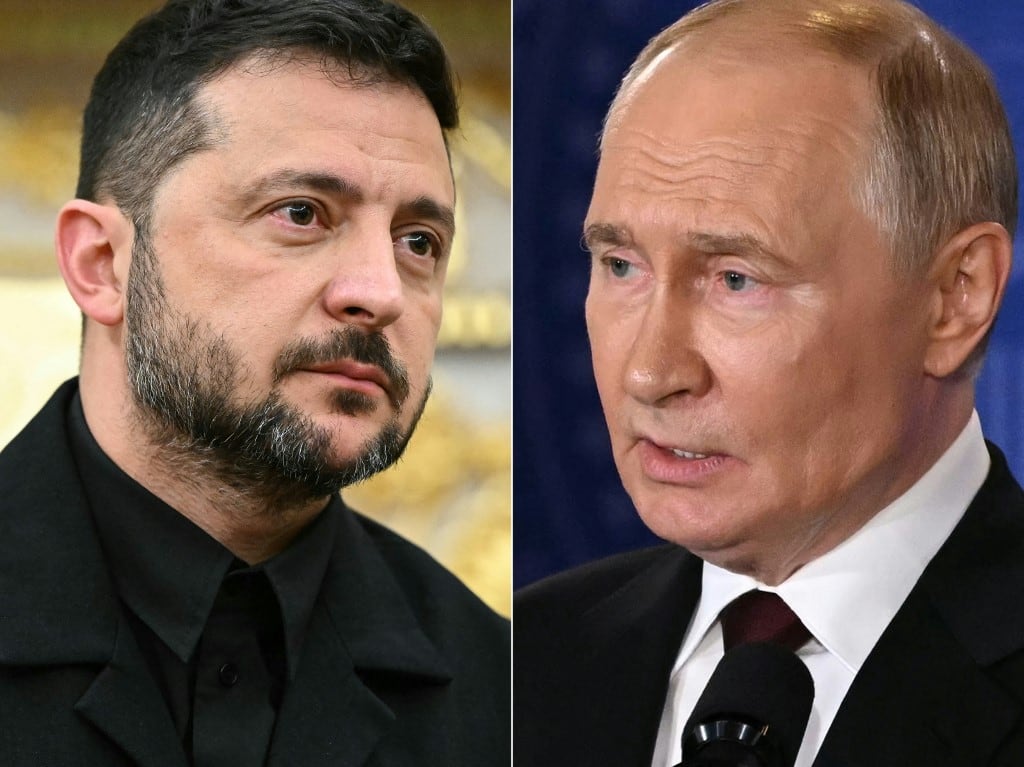 Presidente ucraniano Volodymyr Zelensky y el presidente ruso Vladimir Putin. (Foto: AFP)